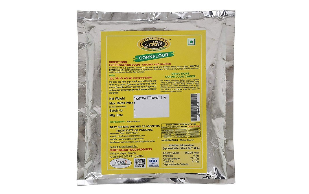 Tripple Star Corn Flour    Pack  200 grams